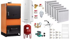 Pachet Complet Incalzire Fiama W 35 kW cu Calorifere Fornello Alvo si Boiler Termoelectric
