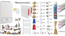 Pachet complet pentru apartament cu centrala termica Immergas Victrix TERA 24/28 V3, 24 kW, inclusiv termostat si kit de evacuare