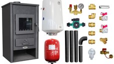 Pachet Complet Termosemineu Fornello B2E cu Boiler si Accesorii, 14 kW, 80L