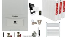 Pachet de incalzire pentru apartament cu 2 camere, centrala Vaillant ecoTEC Pure 23 kW, termostat Salus IT500 si radiatoare Fornello
