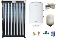 Pachet Economic Sistem solar presurizat, panou Fornello 15 Tuburi Heat Pipe, boiler termoelectric tanc in tanc cu rezistenta electrica Fornello 150 litri, pompa 25-60, controller, vas expansiune, antigel, supapa 1/2, aerisitor 1/2 - 1