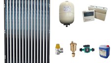 Pachet Economic Sistem solar presurizat, panou Fornello 15 Tuburi Heat Pipe, pompa 25-60, controller, vas expansiune, antigel, supapa 1/2, aerisitor 1/2