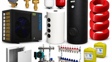 Pachet incalzire in pardoseala 80 mp Fornello BLUSTARK R290, pompa de caldura 6 kW, boiler 200 L, puffer 80 L