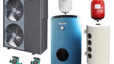 Pachet Pompa de caldura aer-apa pentru incalzire si racire FORNELLO ECO Green CGK-060V3L MONOBLOC 22 KW, Puffer Sunsystem PSM 100 LITRI, Boiler Fornello HP 200 litri, Pompe, Vas Expansiune Sanitar, Vas expansiune Termic, TRIFAZATA