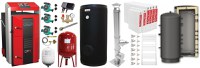 Pachet premium Cazan (centrala) pe combustibil solid, Attack DPX Standard cu gazeificare, 45 kW, Puffer 1000 litri, calorifere otel, cos inox, boiler, 2 x vas expansiune, 3 x pompe circulare, controller pompa, grup siguranta si vana sts - 1