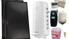 Pachet premium sistem solar presurizat, 2 x Panou solar plan Fornello 2.0 m² SPFP, Boiler cu 2 serpentine Fornello Optima GCV7/4S 150 l, grup pompare, controller, vas expansiune, antigel, aerisitor 1/2