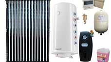 Pachet premium sistem solar presurizat, panou Fornello 15 Tuburi Heat Pipe, Boiler cu 2 serpentine Fornello Optima GCV7/4S 150 l, controller, vas expansiune, grup pompare, aerisitor 1/2, antigel