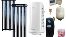 Pachet premium solar presurizat, panou Fornello 20 Tuburi Heat Pipe, Boiler cu 2 serpentine Fornello Optima GCV7/4S 150 l, controller, vas expansiune, grup pompare, aerisitor 1/2, antigel