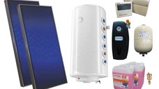Pachet sistem solar presurizat, 2 x panou Sunsystem PК SL FP 2.0, Boiler 2 serpentine 150 litri, controller, vas expansiune, grup pompare, aerisitor 1/2, antigel