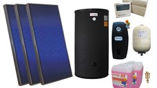 Pachet sistem solar presurizat, 3 x panou Sunsystem PК SL FP 2.0, Boiler 2 serpentine 200 litri, controller, vas expansiune, grup pompare, aerisitor 1/2, antigel