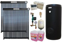 Pachet sistem solar presurizat Fornello 40 Tuburi Heat Pipe, Boiler cu 2 serpentine Fornello SOL 300 LT 2S, controller, vas expansiune, grup pompare, aerisitor 1/2, antigel - 1