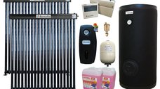 Pachet sistem solar presurizat Fornello 40 Tuburi Heat Pipe, Grup pompare, Boiler cu 2 serpentine Fornello SOL 300 LT 2S, controller, vas expansiune, Aerisitor 1/2, Antigel