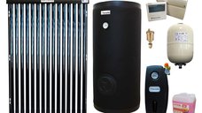 Pachet sistem solar presurizat, panou Fornello 15 Tuburi Heat Pipe, Grup pompare, Boiler cu 2 serpentine FORNELLO SOL 150 LT 2S, Controller, Vas expansiune, Aerisitor 1/2, Antigel