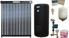 Pachet sistem solar presurizat, panou Fornello 20 Tuburi Heat Pipe, Boiler Fornello SOL 200 LT 2S, controller, vas expansiune, grup pompare, aerisitor 1/2, antigel