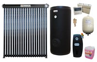 Pachet sistem solar presurizat, panou Fornello 20 Tuburi Heat Pipe, Grup pompare, Boiler cu 2 serpentine FORNELLO SOL 150 LT 2S, controller, Vas expansiune, Aerisitor 1/2, Antigel - 1