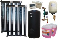 Pachet sistem solar presurizat, panou Fornello 30 Tuburi Heat Pipe, Boiler 2 serpentine Fornello SOL 300 LT 2S, controller, vas expansiune, grup pompare, aerisitor 1/2, antigel - 1