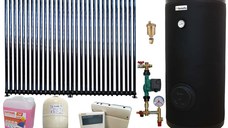 Pachet sistem solar presurizat, panou Fornello 30 Tuburi Heat Pipe, Boiler de SOL cu 2 serpentine Fornello 300 LT 2S, controller, vas expansiune, grup pompare, aerisitor 1/2, antigel