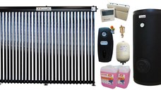 Pachet sistem solar presurizat, panou Fornello 30 Tuburi Heat Pipe, Grup pompare, Boiler de SOL cu 2 serpentine Fornello 200 LT 2S, Controller, Vas expansiune, Aerisitor 1/2, Antigel