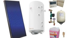 Pachet sistem solar presurizat, panou solar plan Sunsystem PК SL FP 2.0, Boiler cu 2 serpentine Eldom 100 l 2S, controller, vas expansiune, grup pompare, aerisitor 1/2, antigel