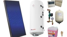 Pachet sistem solar presurizat, panou solar plan Sunsystem PК SL FP 2.0, Boiler cu 2 serpentine Eldom 150 l 2S, controller, vas expansiune, grup pompare, aerisitor 1/2, antigel