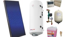Pachet sistem solar presurizat, panou solar plan Sunsystem PК SL FP 2.0, Boiler cu 2 serpentine Eldom 150 l 2S, controller, vas expansiune, grup pompare, aerisitor 1/2, antigel
