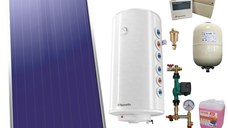 Pachet sistem solar presurizat, Panou Solar Plan Sunsystem Select PK SL CL NL 2.15 m², Boiler cu 2 serpentine Fornello Optima GCV7/4S 120 l, grup pompare, controller, vas expansiune, antigel, aerisitor 1/2