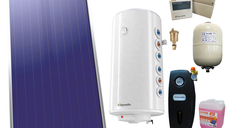 Pachet sistem solar presurizat, Panou Solar Plan Sunsystem Select PK SL CL NL 2.15 m², Boiler Fornello Optima GCV7/4S 150 l, 2 serpentine, grup pompare, controller, vas expansiune, antigel, aerisitor 1/2