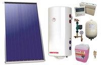 Pachet sistem solar presurizat, Panou Solar plan Sunsystem Select PK SL CL NL 2.15 m², Boiler Sunsystem MB NL2 120 PRL cu doua serpentine, grup pompare, controller, vas expansiune, antigel, aerisitor 1/2 - 1