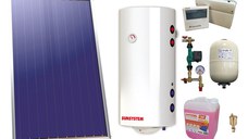 Pachet sistem solar presurizat, Panou Solar plan Sunsystem Select PK SL CL NL 2.15 m², Boiler Sunsystem MB NL2 120 PRL cu doua serpentine, grup pompare, controller, vas expansiune, antigel, aerisitor 1/2