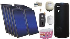 Pachet solar premium, presurizat, 10x panou plan Sunsystem PК SL FP 2.0, Boiler cu 2 serpentine Fornello SOL 1000 LT 2S, controller, vas expansiune solar, vas expansiune sanitar, grup pompare Fornello (pompa OHI), aerisitor 1/2, antigel