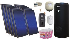 Pachet solar premium, presurizat, 10x panou plan Sunsystem PК SL FP 2.0, Boiler cu 2 serpentine Fornello SOL 1000 LT 2S, controller, vas expansiune solar, vas expansiune sanitar, grup pompare Fornello (pompa OHI), aerisitor 1/2, antigel