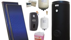 Pachet solar premium, presurizat, 2x panou plan Sunsystem PК SL FP 2.0, Boiler cu 2 serpentine Fornello SOL 200 LT 2S, controller, vas expansiune solar, vas expansiune sanitar, grup pompare Fornello (pompa OHI), aerisitor 1/2, antigel