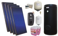 Pachet solar premium, presurizat, 4x panou plan Sunsystem PК SL FP 2.0, Boiler cu 2 serpentine Fornello SOL 300 LT 2S, controller, vas expansiune solar, vas expansiune sanitar, grup pompare Fornello (pompa OHI), aerisitor 1/2, antigel - 1