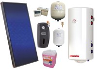 Pachet solar premium, presurizat, panou plan Sunsystem PК SL FP 2.0, Boiler cu 2 serpentine Sunsystem MB NL2 100 PRL 2S, controller, vas expansiune solar, vas expansiune sanitar, grup pompare Fornello (pompa OHI), aerisitor, antigel - 1