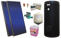 Pachet solar, presurizat, 2x panou plan Sunsystem PК SL FP 2.4, Boiler cu 2 serpentine de sol Fornello 300 litri, controller, vas expansiune solar, pompa, supapa, aerisitor, antigel - 1