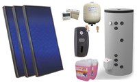Pachet solar, presurizat, 3x panou plan Sunsystem PК SL FP 2.4, Boiler cu 2 serpentine FV30067S21, 9000 W, 300 l, controller, vas expansiune solar, pompa, supapa, aerisitor, antigel - 1