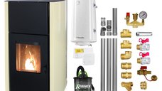Pachet Termosemineu pe Peleti Fornello Fiama Confort 30 kW - Solutie Eficienta pentru Incalzire