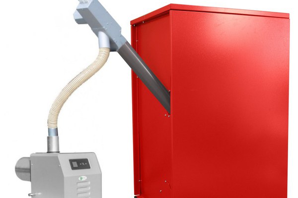 Pachet transformare cazanele pe lemne, din combustibil solid in cazan pe peleti cu ARZATOR PELETI FORNELLO B-HOME 34 KW CU SNEC B-MAX si BUNCAR 500 LITRI