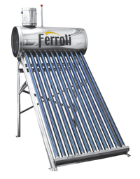 Panou solar nepresurizat din inox Ferroli Ecosole - 12 tuburi si boiler 120L (cu vas flotor 5L si tija de aerisire) - 1