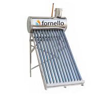 Panou solar nepresurizat Fornello pentru producere apa calda, cu rezervor inox 100 litri, 12 tuburi vidate si vas flotor 5 litri - 1