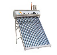 Panou solar nepresurizat Fornello pentru producere apa calda, cu rezervor inox 122 litri, 15 tuburi vidate si vas flotor 5 litri - 1