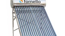 Panou solar nepresurizat Fornello pentru producere apa calda, cu rezervor inox 150 litri, 18 tuburi vidate si vas flotor 5 litri