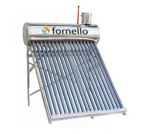 Panou solar nepresurizat Fornello pentru producere apa calda, cu rezervor inox 150 litri, 18 tuburi vidate si vas flotor 5 litri - 1
