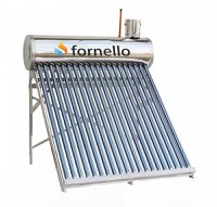Panou solar nepresurizat Fornello pentru producere apa calda, cu rezervor inox 165 litri, 20 tuburi vidate si vas flotor 5 litri - 1