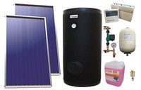 PPachet sistem solar presurizat, 2 x Panou Plan Sunsystem Select PK SL CL NL 2.15 m², Boiler cu 2 serpentine FORNELLO SOL 200 LT 2S, grup pompare, controller, vas expansiune, antigel, aerisitor 1/2 - 1