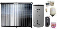 Sistem solar premium presurizat, panou Fornello 30 Tuburi Heat Pipe, Boiler termoelectric cu doua serpentine Eldom FV20060S21, 3000 W, 200 l, grup pompare, controller, vas expansiune, antigel, supapa, aerisitor - 1