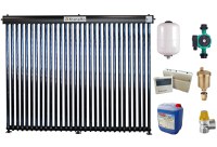 Sistem solar presurizat, panou Fornello 30 Tuburi Heat Pipe, pompa 25-60, controller, vas expansiune, antigel, supapa 1/2, aerisitor 1/2 - 1