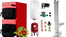 Sunsystem Burnit NWB MAX 55 kW - Pachet Centrala pe Combustibil Solid cu Accesorii Complete