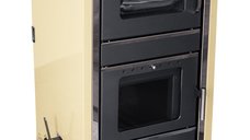 Termosemineu FORNELLO AVANOS 32 pe combustibil solid ( lemn,carbune,bricheti ) ce se poate utiliza atat pentru incalzirea locuintelor, cat si pentru gatit (este prevazuta cu plita si cuptor) si este echipat cu pompa de circulatie