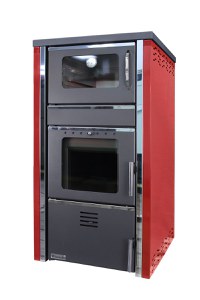 Termosemineu FORNELLO AVANOS Red 32 kw pe combustibil solid ( lemn,carbune,bricheti ) ce se poate utiliza atat pentru incalzirea locuintelor, cat si pentru gatit (este prevazuta cu plita si cuptor) si este echipat cu pompa de circulatie - 1